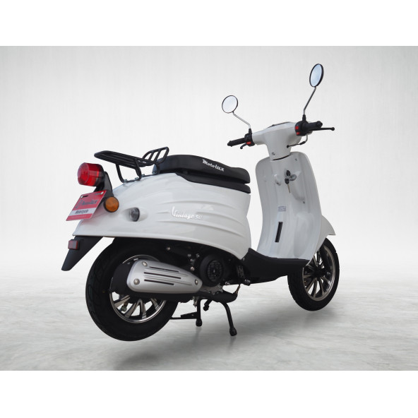 MOTOLUX VINTAGE 50 CC BENZİNLİ SCOOTER BEYAZ - 5