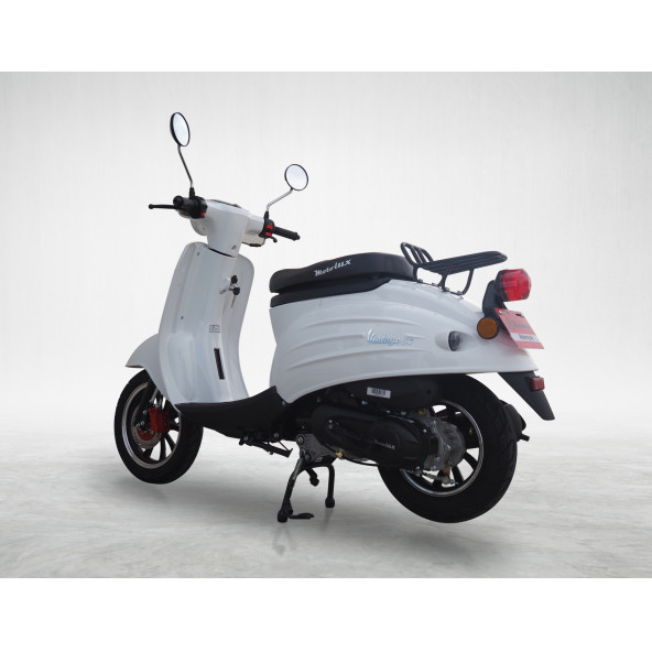 MOTOLUX VINTAGE 50 CC BENZİNLİ SCOOTER BEYAZ - 6