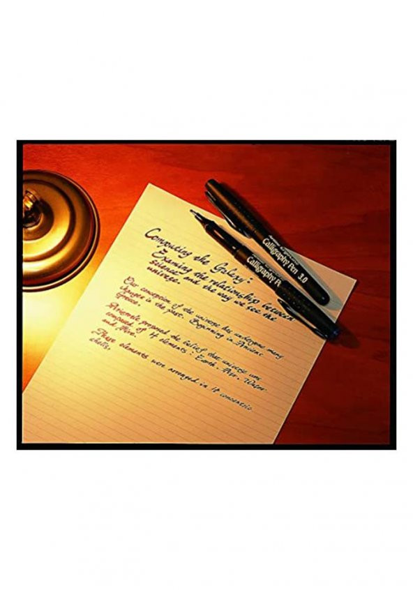 Kaligrafi Kalemi Siyah 1.0 Mm Düz Kesik Uç Supreme Calligraphy 1 Adet Kesik Keçe Uçlu Kaligrafi - 2