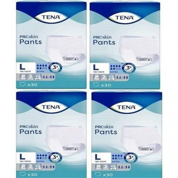 Tena Proskin Pants Normal Emici Külot Büyük Boy L 30'lu 4 Adet Hasta Bezi