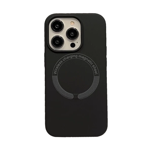Gpack Apple iPhone 14 Pro Max Kılıf Wireless Tacsafe Altsoy Silikon Kapak