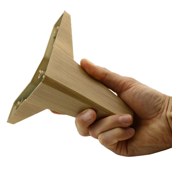Sedir Lüks Mobilya Kanepe Baza Tv Ünitesi Koltuk Ayağı Ahşap Desenli Açık Ceviz Renk 12 Cm Ayakları - 6