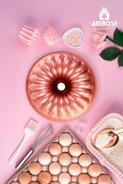 Amboss BARNİTE KEK Granit KALIBI VE Çok Amaçlı SATİN KASE SETİ - 3