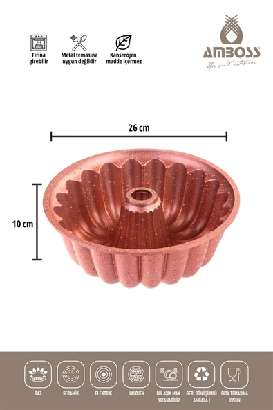 Amboss BARNİTE KEK Granit KALIBI VE Çok Amaçlı SATİN KASE SETİ - 4