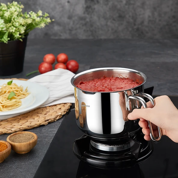 Amboss Saphire Long Paslanmaz Çelik Sütlük 16 cm ürün görseli