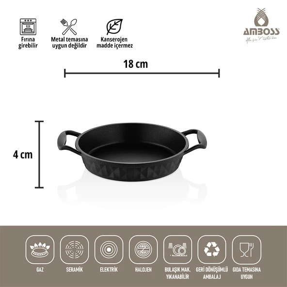 Amboss Kuvars 3 Parça Titanyum Kaplama Döküm Sahan Set - 3