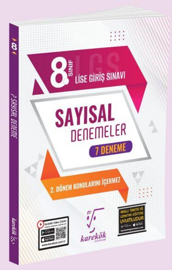 8. Sınıf LGS Sayısal 7 li Deneme Karekök Yayınları