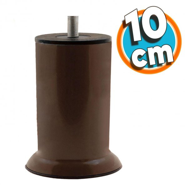 Mobilya Metal Yatak Kanepe Baza Koltuk Orta Destek Ayağı M8 Civata Kahverengi Metal Ayak 10 Cm ürün görseli