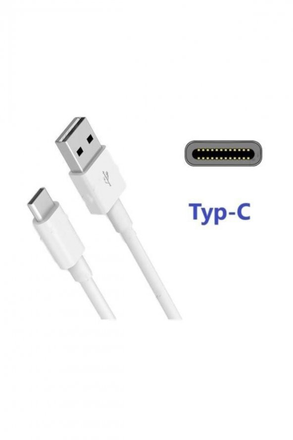 Type C Şarj Ve Data Kablosu 1 Metre 3.0a Beyaz Usb Şarj Kablosu - 3