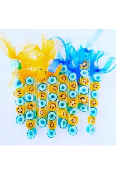 ŞEKERCİYAŞAR Sarı - Mavi Parmak Şeker 50 Adet ürün görseli