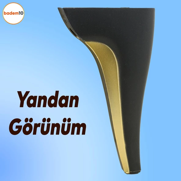 Endülüs Mobilya Kanepe Tv Ünitesi Konsol Koltuk Ayağı Siyah Renk 20 Cm Ayak - 7