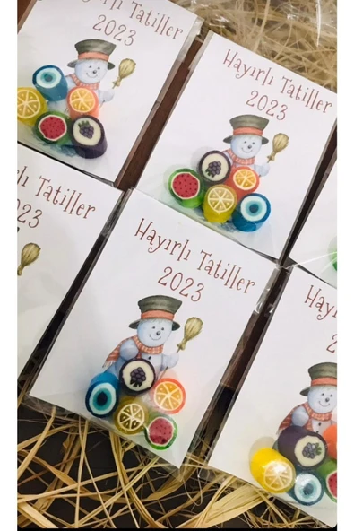 ŞEKERCİYAŞAR Iyi Tatiller Karne Hediyesi Şeker Kartı 25 Adet