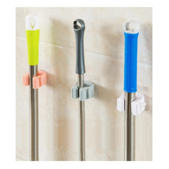 SİHİRLİ MOP TUTUCU FIRÇA PASPAS DÜZENLEYİCİ ASMA ASKI APARATI TUTACAK 3 ADET - 2