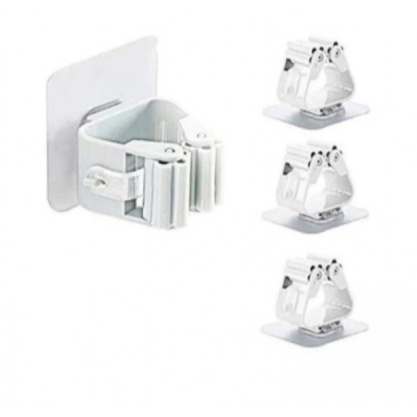 SİHİRLİ MOP TUTUCU FIRÇA PASPAS DÜZENLEYİCİ ASMA ASKI APARATI TUTACAK 3 ADET - 4