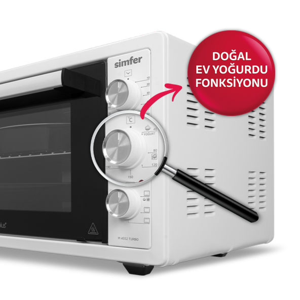 Simfer 4552 Beyaz 45 Litre Turbo Midi/Mini Fırın - 5