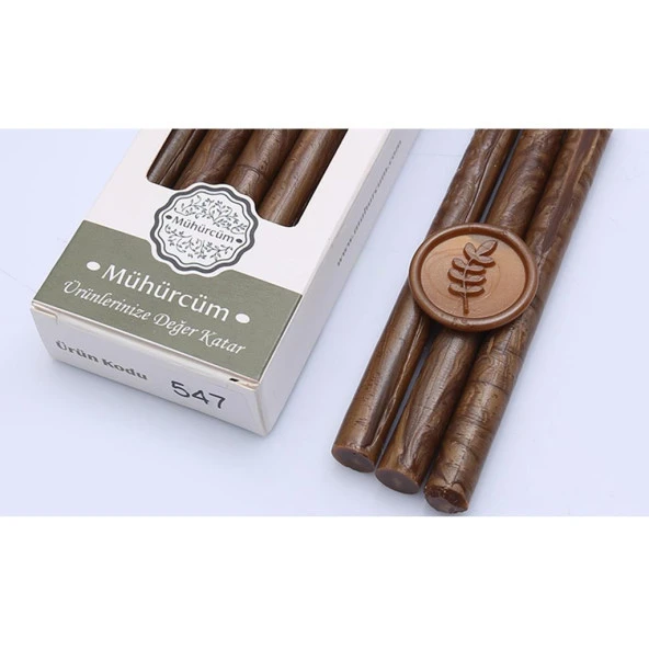 Mühür Mumu Çubuk 11mmx120mm 10 lu Paket Model: 547 KARAMEL BRONZ ürün görseli