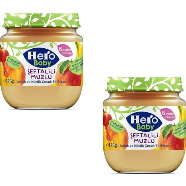 Hero Baby Şeftali Muz 125 gr x 2li Set