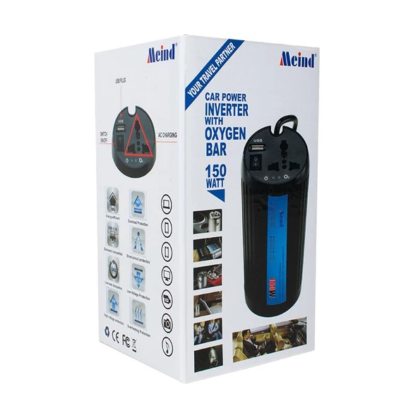 Powermaster 150 Watt DC12V AC220V Çakmaktan Power İnverter - 3