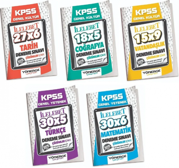 Yönerge 2023 KPSS Genel Yetenek Genel Kültür 31 Deneme 5 li Set - Resim 2