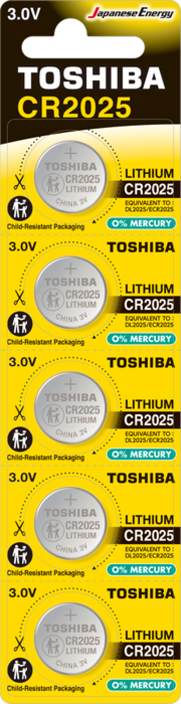 Toshiba Cr 2025 Lithium 5'li Pil (579)