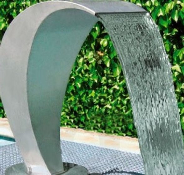 Havuz şelale Kobra 900-600 mm 316 kalite 1,2 mm Paslanmaz çelik El Yapım - 3