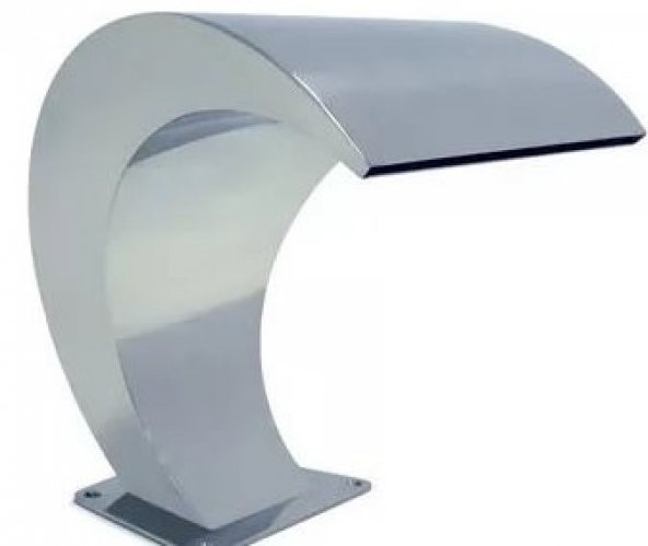 Havuz şelale Kobra 900-600 mm 316 kalite 1,2 mm Paslanmaz çelik El Yapım - 4