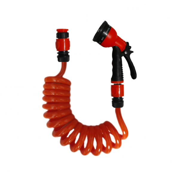 Plasyay Spiral Veranda Araç Yıkama Bahçe Sulama 8 Fonksiyonlu Bay-Tec Başlıklı Set - 2