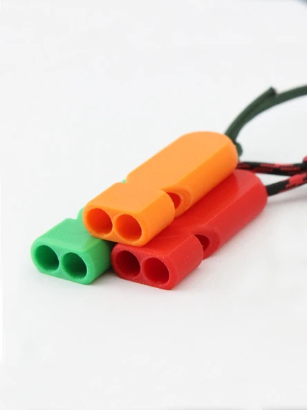 Çift Delikli Hakem Ve Deprem Düdüğü Anahtarlık Öğretmen Düdüğü Dağcı Kampçı Yüksek Sesli Güçlü Düdük Acil Durum ürün görseli 1