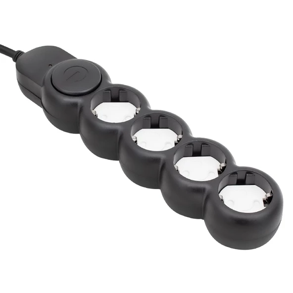 VEA VE-2S5S 4LÜ 2 METRE KABLOLU ANAHTARLI SİYAH AKIM KORUMALI GRUP PRİZ - 6