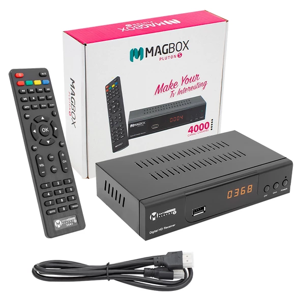 Ayt Magbox Pluton s Full Hd Tkgs li Hdmı Scart girişli Kasalı Uydu Alıcısı Uydu Cihazı - 4