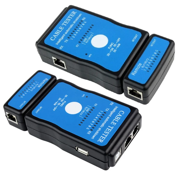 Powermaster RJ45 RJ11 USB Çoklu Kablo Test Cihazı İnternet Telefon Kablosu Test Makinası Lan Kablo - 2