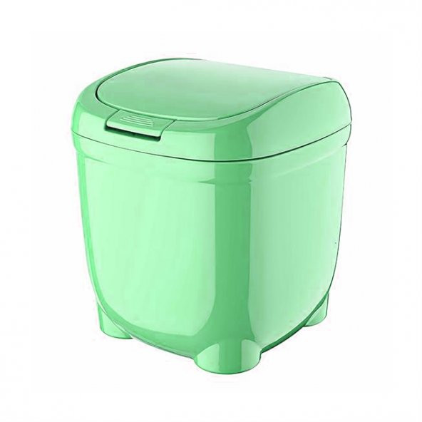 Çöp Kovası Kapaklı Press İt 4 LT - Yeşil (579)