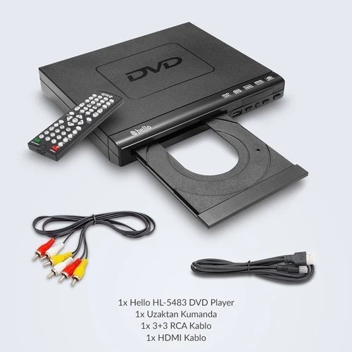 Hello Hl-5483 Dvd Player Divx Kumandalı Hdmi Çıkışlı Dvd Vcd Usb Den Film Oynatabilme - 5