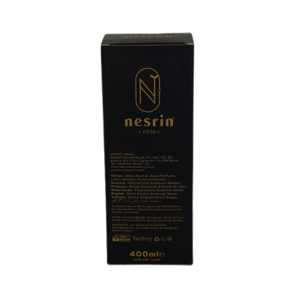 Nesrin Limon Kolonyası 80 Derece Özel Seri Kutulu Pet Şişe 400ML - 3