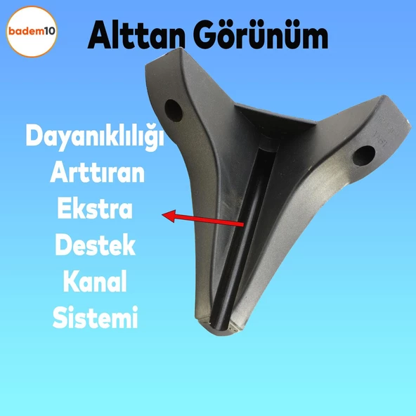 Endülüs Mobilya Kanepe Sehpa Tv Ünitesi Baza Koltuk Ayağı Siyah Renk 15 Cm Ayakları - 5