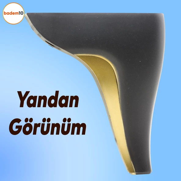 Endülüs Mobilya Kanepe Sehpa Tv Ünitesi Baza Koltuk Ayağı Siyah Renk 15 Cm Ayakları - 8