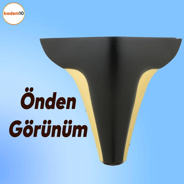 Endülüs Mobilya Kanepe Sehpa Tv Ünitesi Baza Koltuk Ayağı Siyah Renk 15 Cm Ayakları - 7