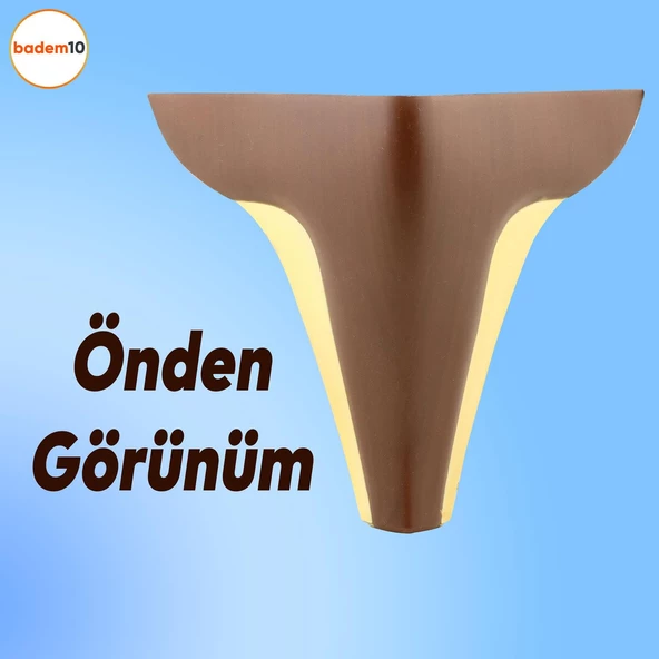 Endülüs Mobilya Kanepe Sehpa Tv Ünitesi Baza Koltuk Ayağı Kahverengi Renk 15 Cm Ayakları - 7