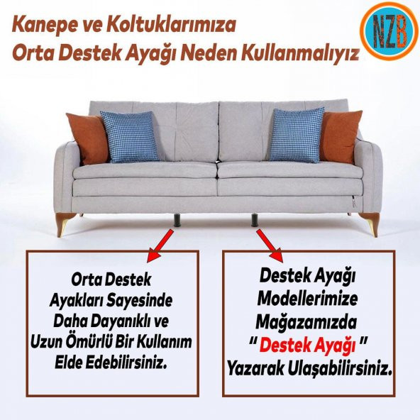 Mobilya Metal Yatak Kanepe Baza Koltuk Orta Destek Ayağı M8 Civata Siyah Metal Ayak 12 Cm - 3