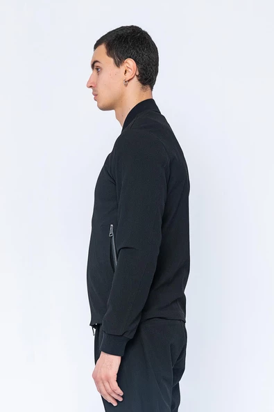 CEKMON Erkek Regular Fit Bomber Yaka Bürümcük Kumaş Ekstra Rahat Ve Hafif Spor Ceket - 3