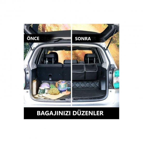 baffhome Araç Bagaj Içi Düzenleyici Organizer Bagaj Toparlayıcı Çanta