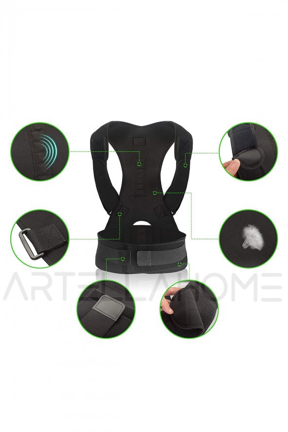baffhome Fitness Kondisyon Kifoz Skolyoz Dik Duruş Korsesi Dik Duruş Kemeri Kamburluk Önleyici Düzeltici - 3