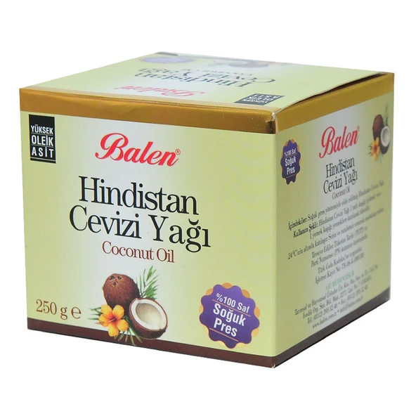 Hindistan Cevizi Yağı Soğuk Pres Cam Şişe 250 Gr - Resim 2