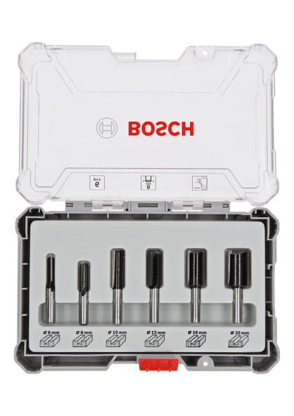 Pro Freze Seti 6 lı Düz 8 mm şaftlı - 2