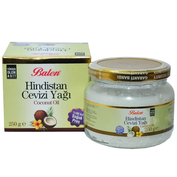 Balen Hindistan Cevizi Yağı 250Gr Yüksek Oleik Asit Soğuk Press