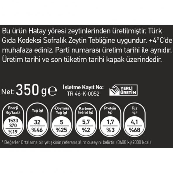 Halhalı Yeşil Zeytin 350 Gr - 3