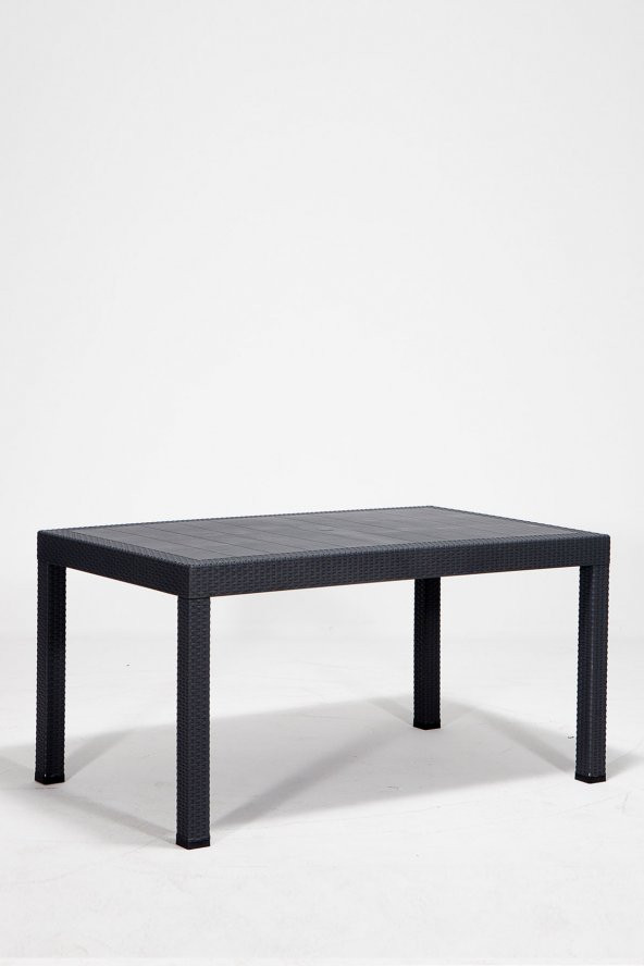 SANDALİE Rattan 90x150 Camsız Antrasit Masa - Bahçe&Balkon&Teras