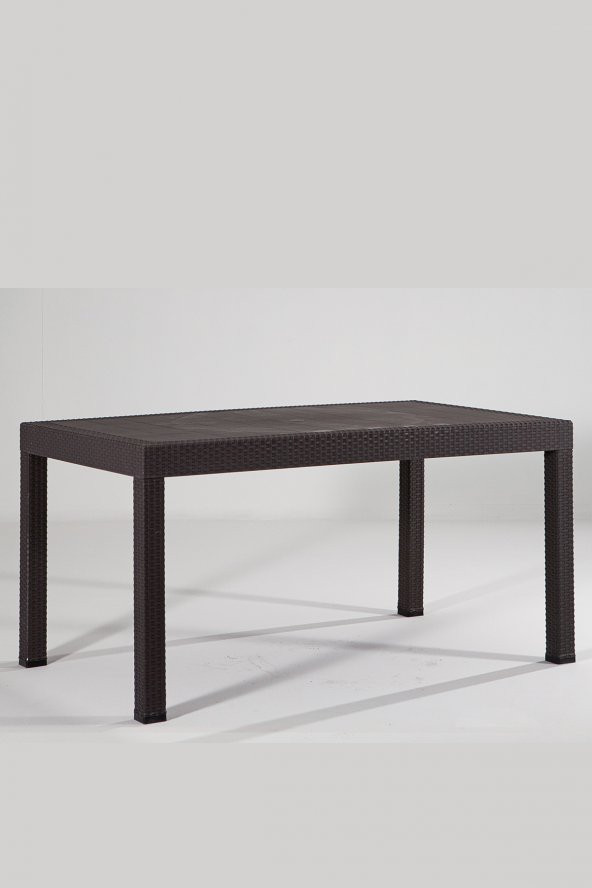 Rattan 90x150 Camsız Antrasit Masa - Bahçe&Balkon&Teras