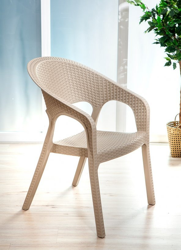 SANDALİE 2 Adet Garden Cappucino  Sandalye / Balkon-Bahçe-Teras - 2