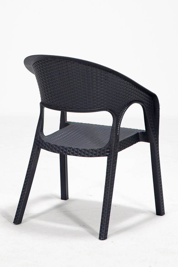 SANDALİE 2 Adet Garden Antrasit Sandalye / Balkon-Bahçe-Teras - 3